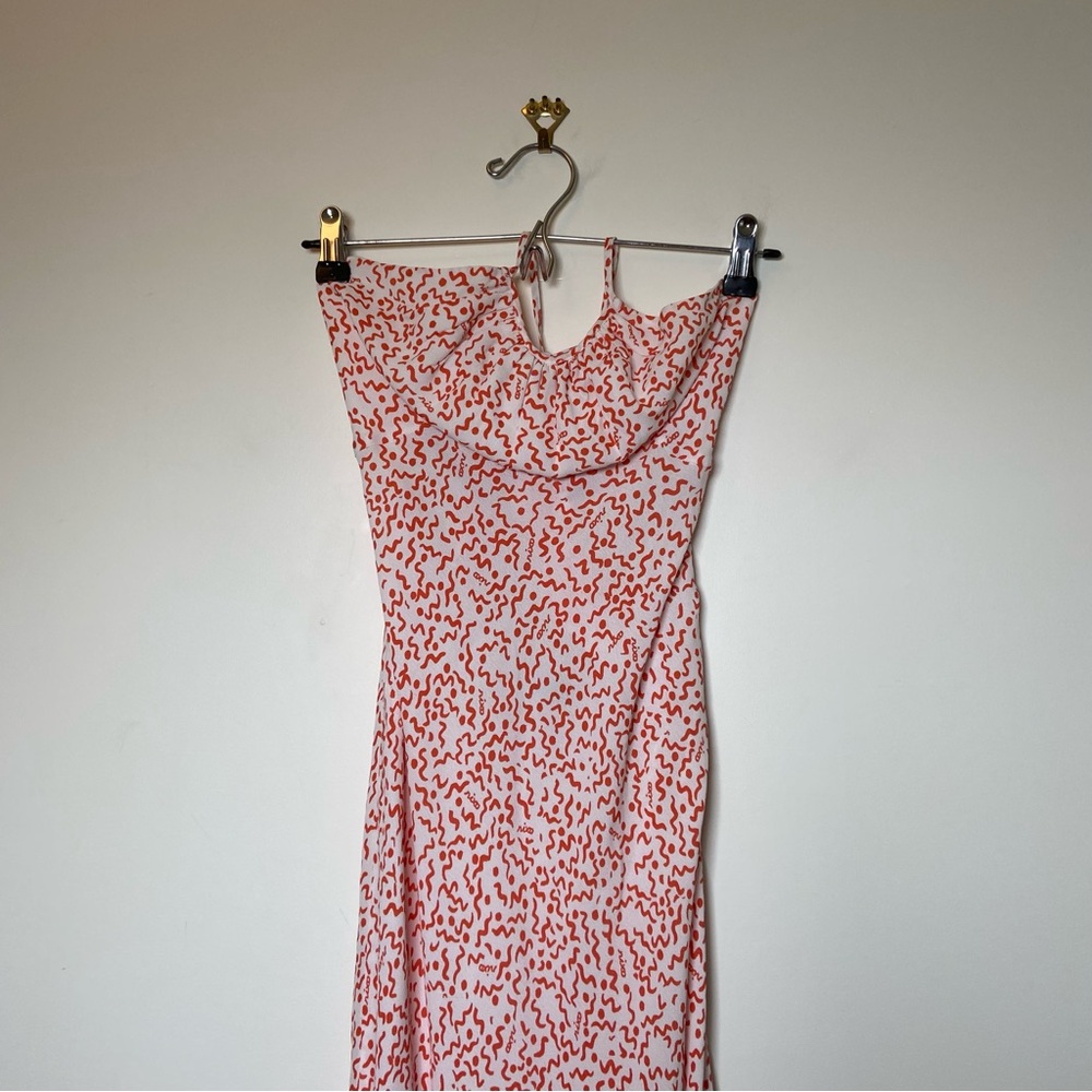 Rixo Marilyn Crepe Halterneck Midi Dress Extra Small - Picture 5 of 8